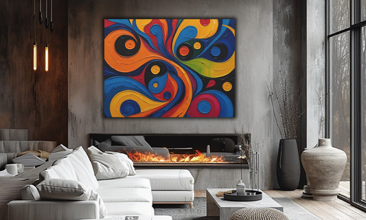 Vibrant Abstract Canvas Wall Art