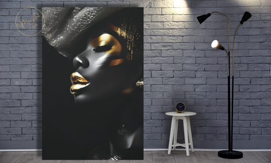 Elegant Black Queen - Luxury Canvas Wall Art