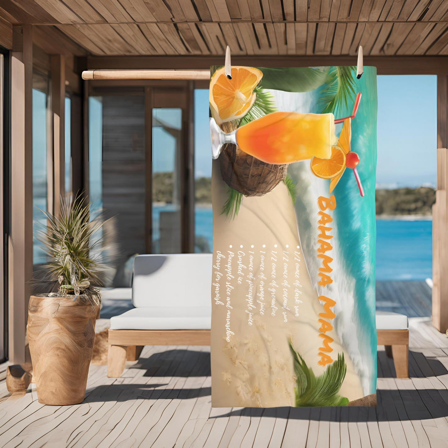 Tropical Vibes: Bahama Mama Bliss Beach Towel