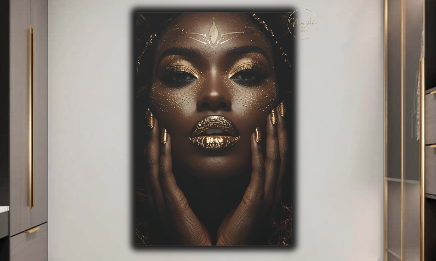 Black & Gold Modern Elegance – Canvas Wall Art