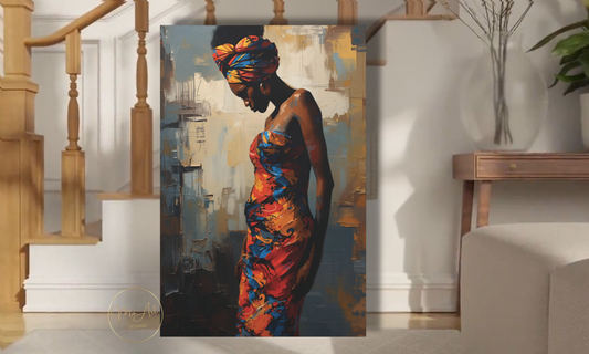 Radiance of Motherhood – Abstract Canvas Wall Art