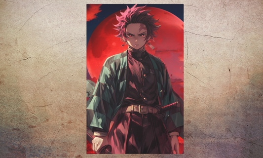 Anime Tanjiro DS Indoor and Outdoor Silk Unframed Poster