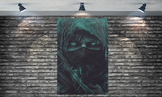 Cloaked Warrior Dark Fantasy Art - Silk Unframed Poster
