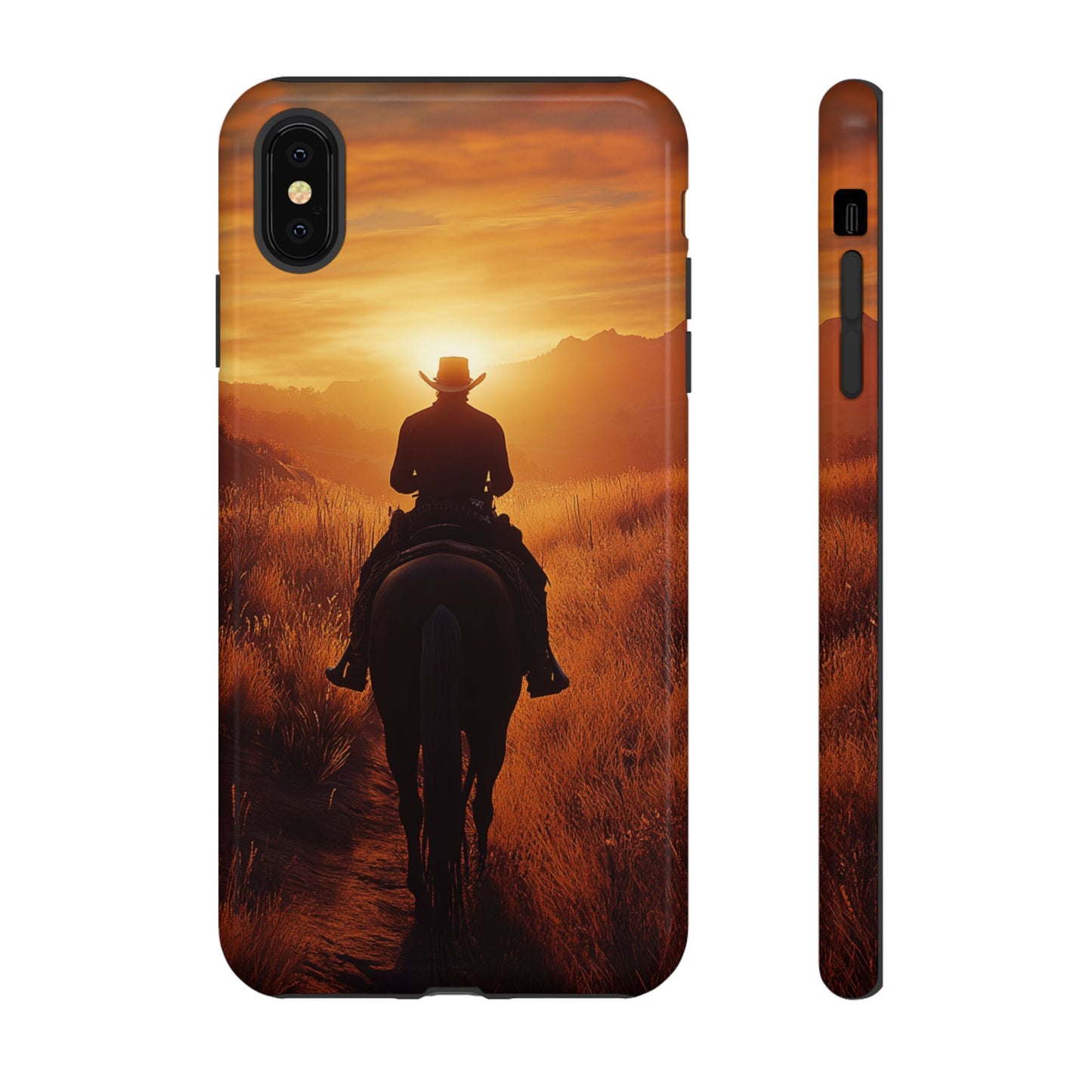 Chasing the Horizon: A Cowboy's Journey into the Sunset -  Phone Case - Tough Case, iPhone Case, Samsung Case, Google Pixel Case