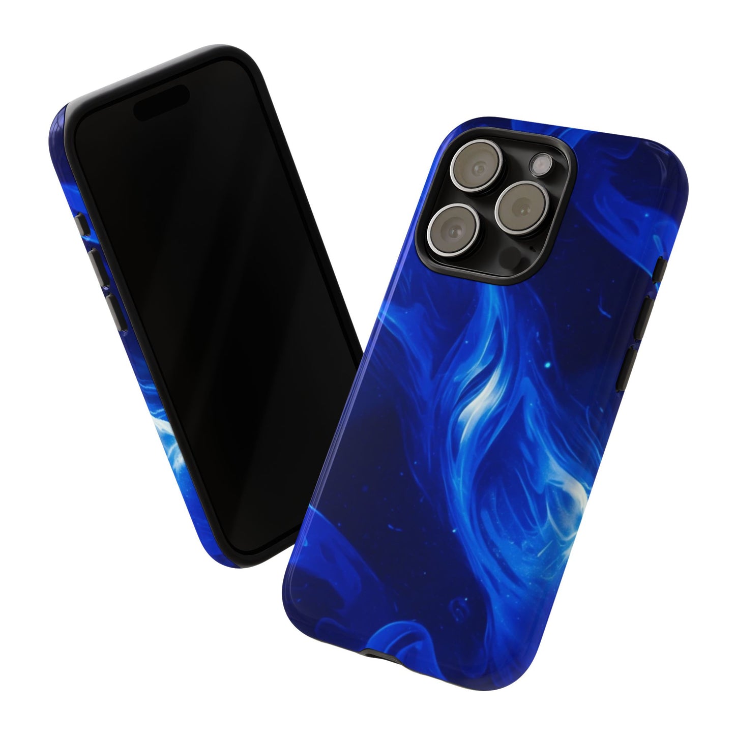Deep Blue Swirl Design - Tough Phone Case - iPhone or Samsung Phones