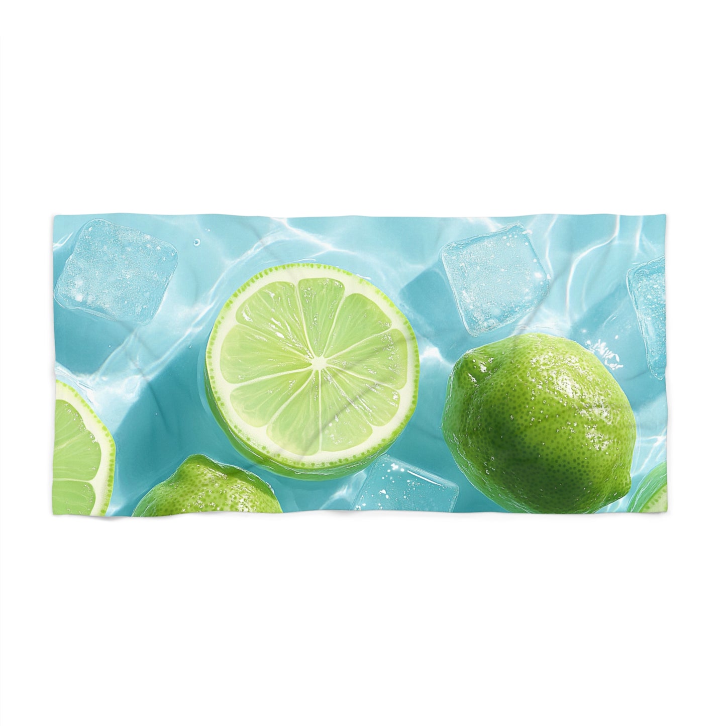 Limes, Ice and Water -  Beach Towel