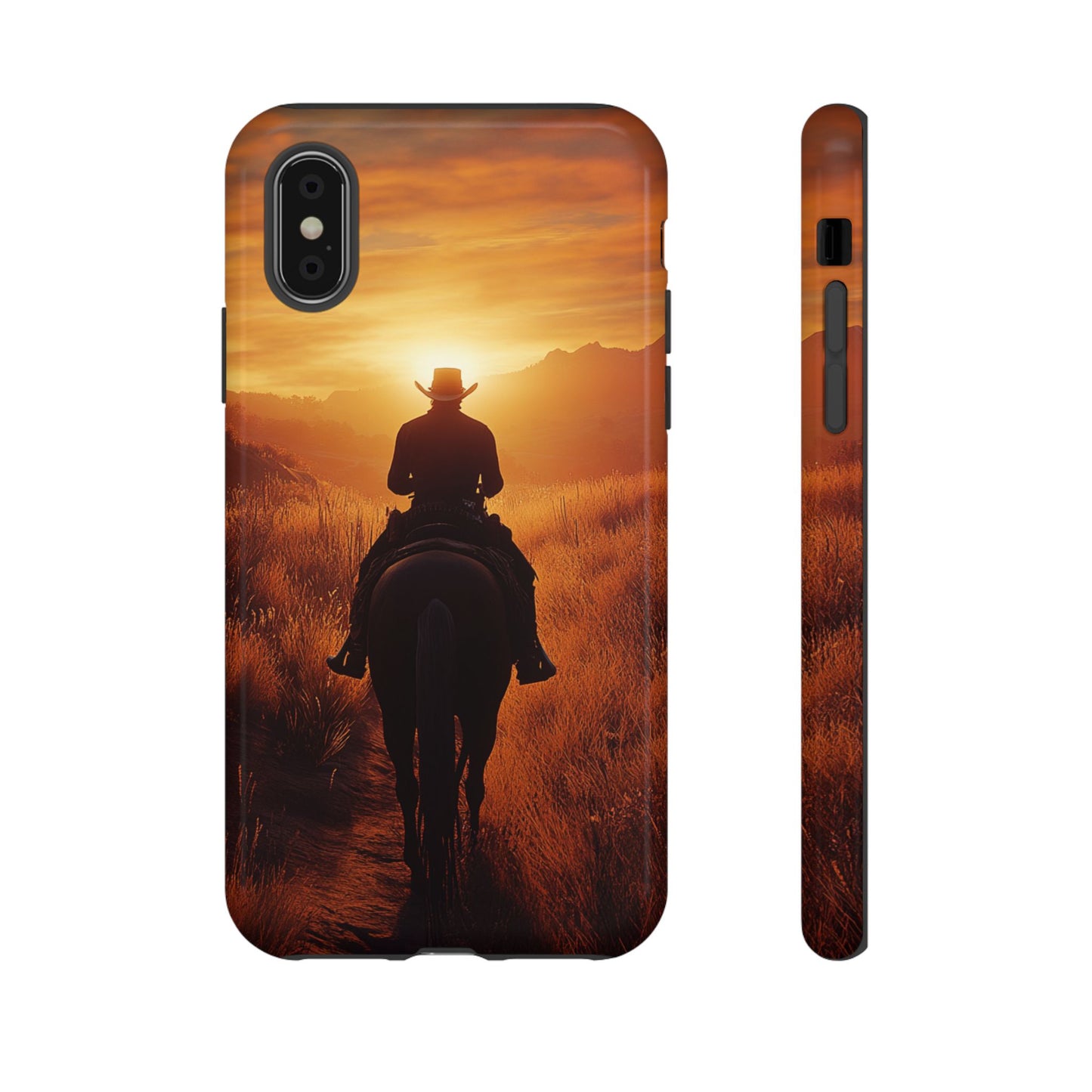 Chasing the Horizon: A Cowboy's Journey into the Sunset -  Phone Case - Tough Case, iPhone Case, Samsung Case, Google Pixel Case