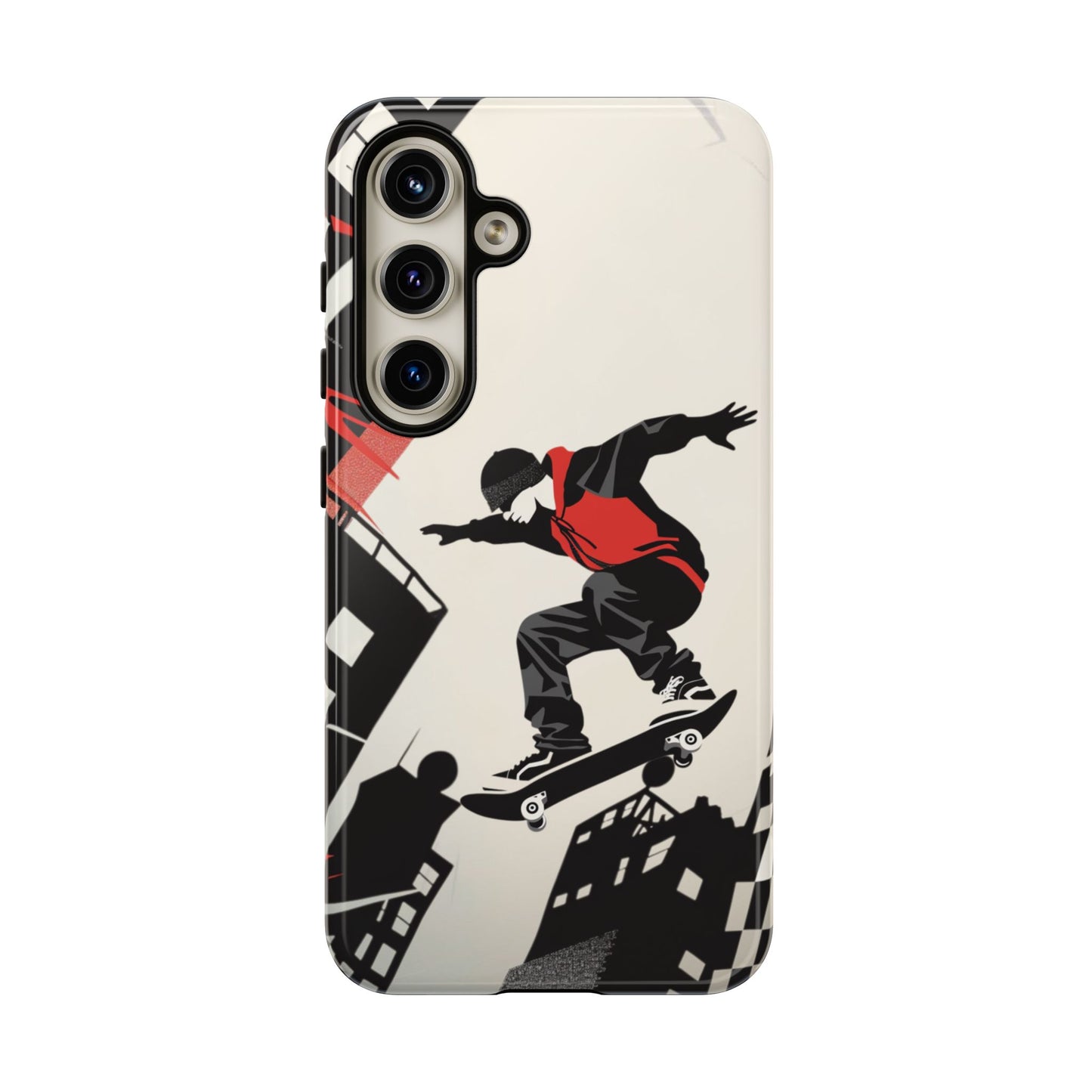 Skateboarding in the City - Tough Phone Case - iPhone or Samsung Phones