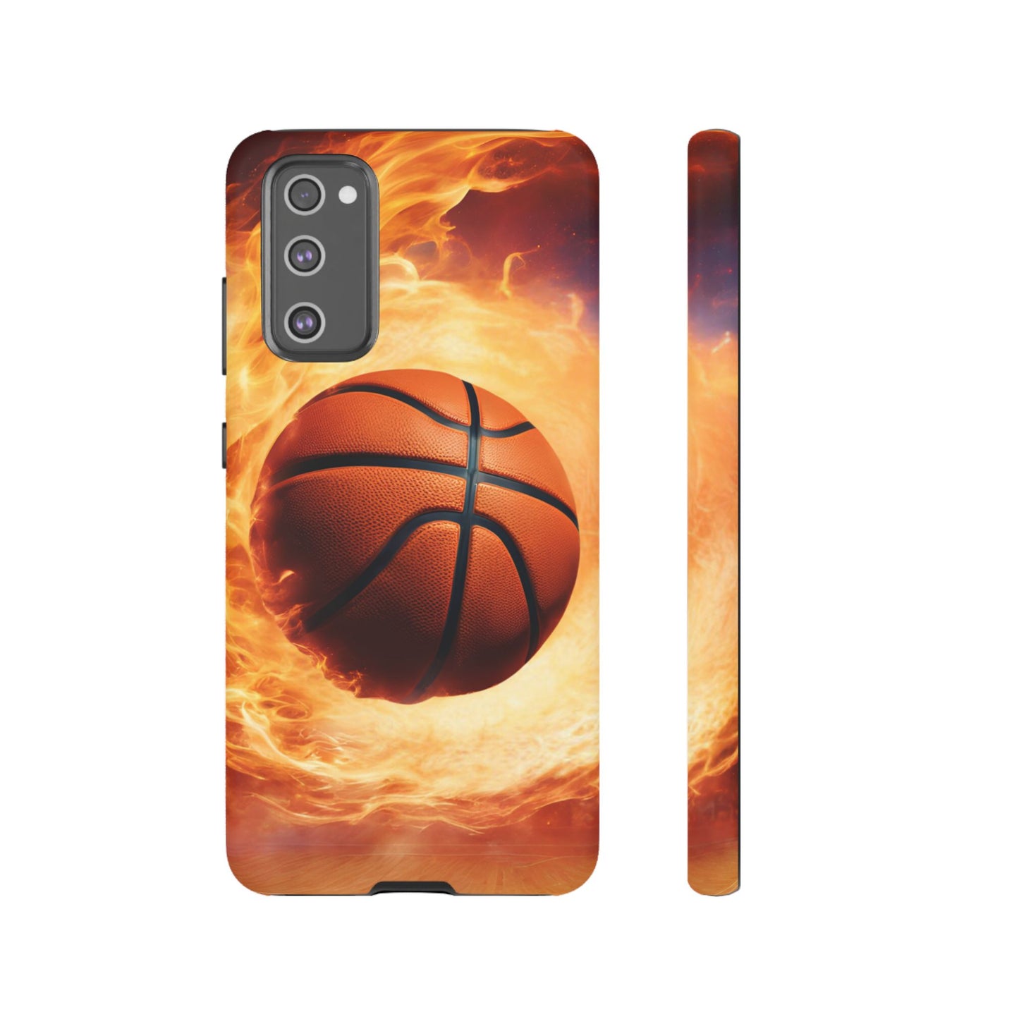 Basketball on Fire - Tough Phone Case for iPhone, Samsung, and Google Pixel for Ultimate Protection