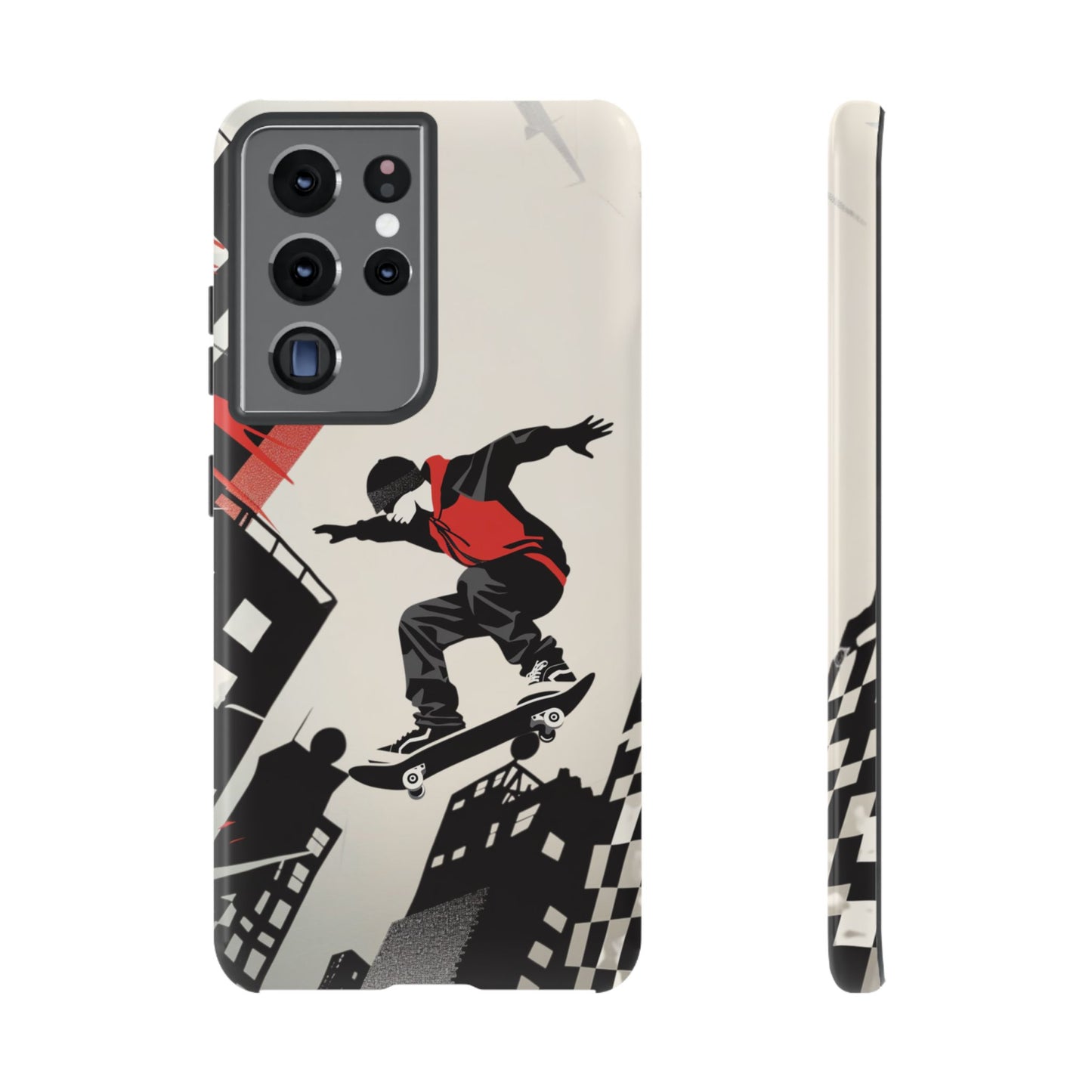 Skateboarding in the City - Tough Phone Case - iPhone or Samsung Phones