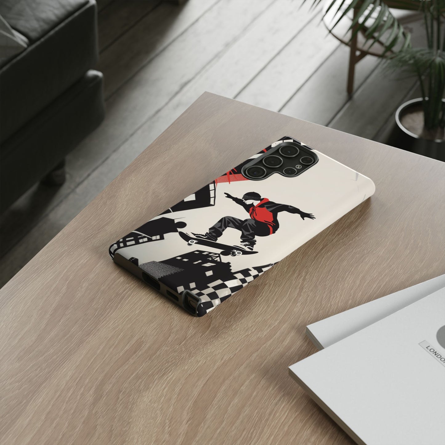 Skateboarding in the City - Tough Phone Case - iPhone or Samsung Phones