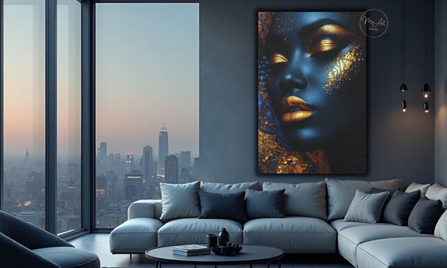 Black Woman Wall Art – Midnight Royalty / Canvas Print