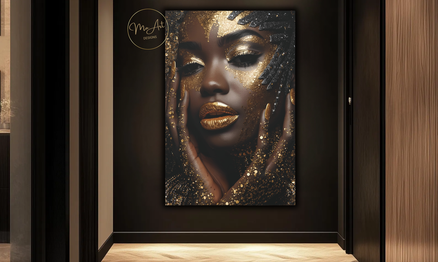 Divine Gold Essence – Canvas Wall Art