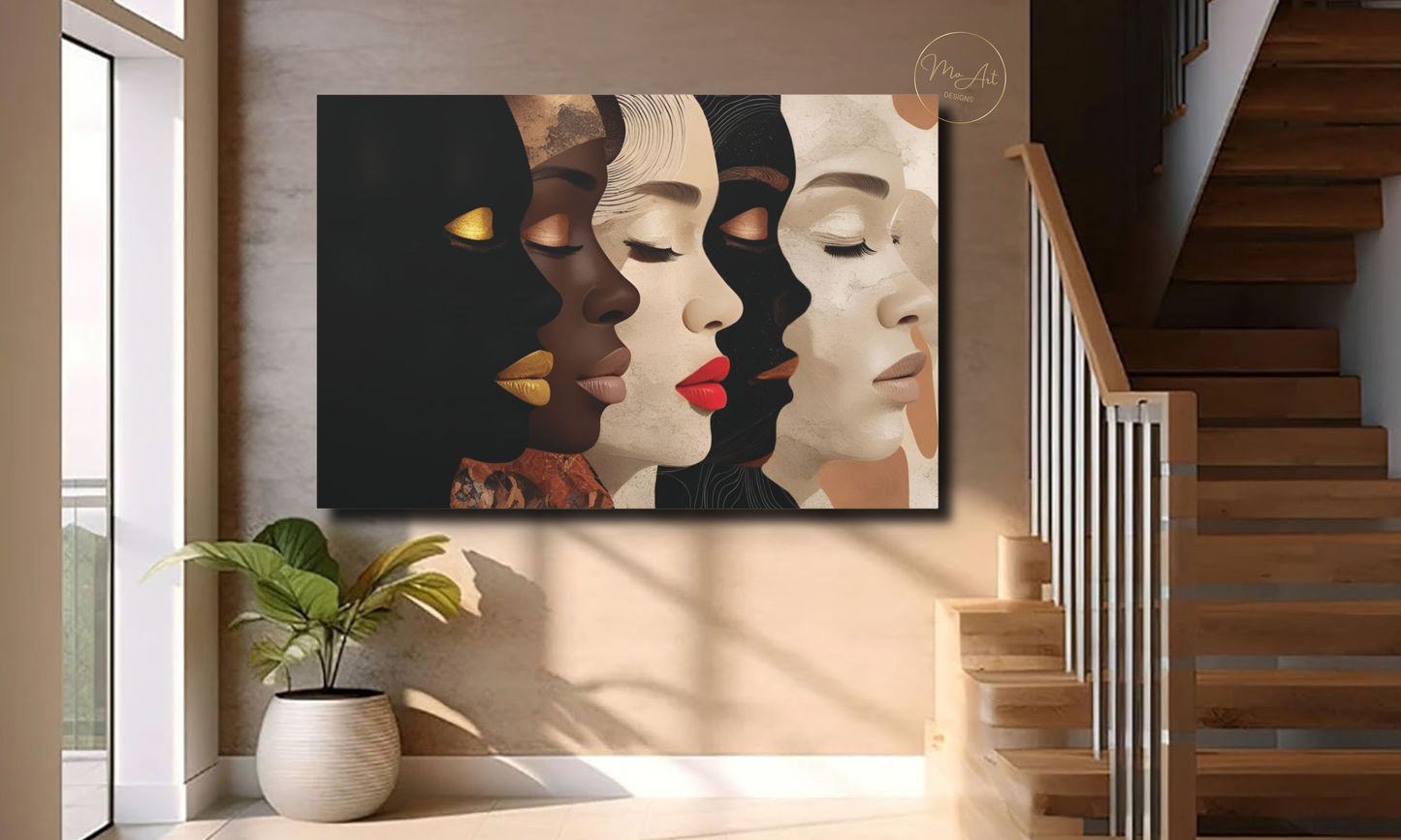 Unified Beauty – Abstract Canvas Wall Art
