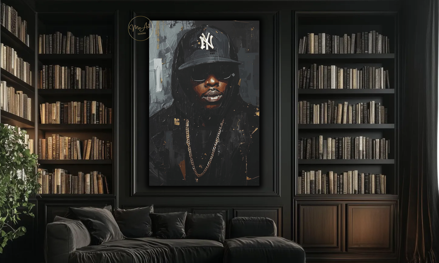 Black Wall Art - NY State of Mind / Canvas Print