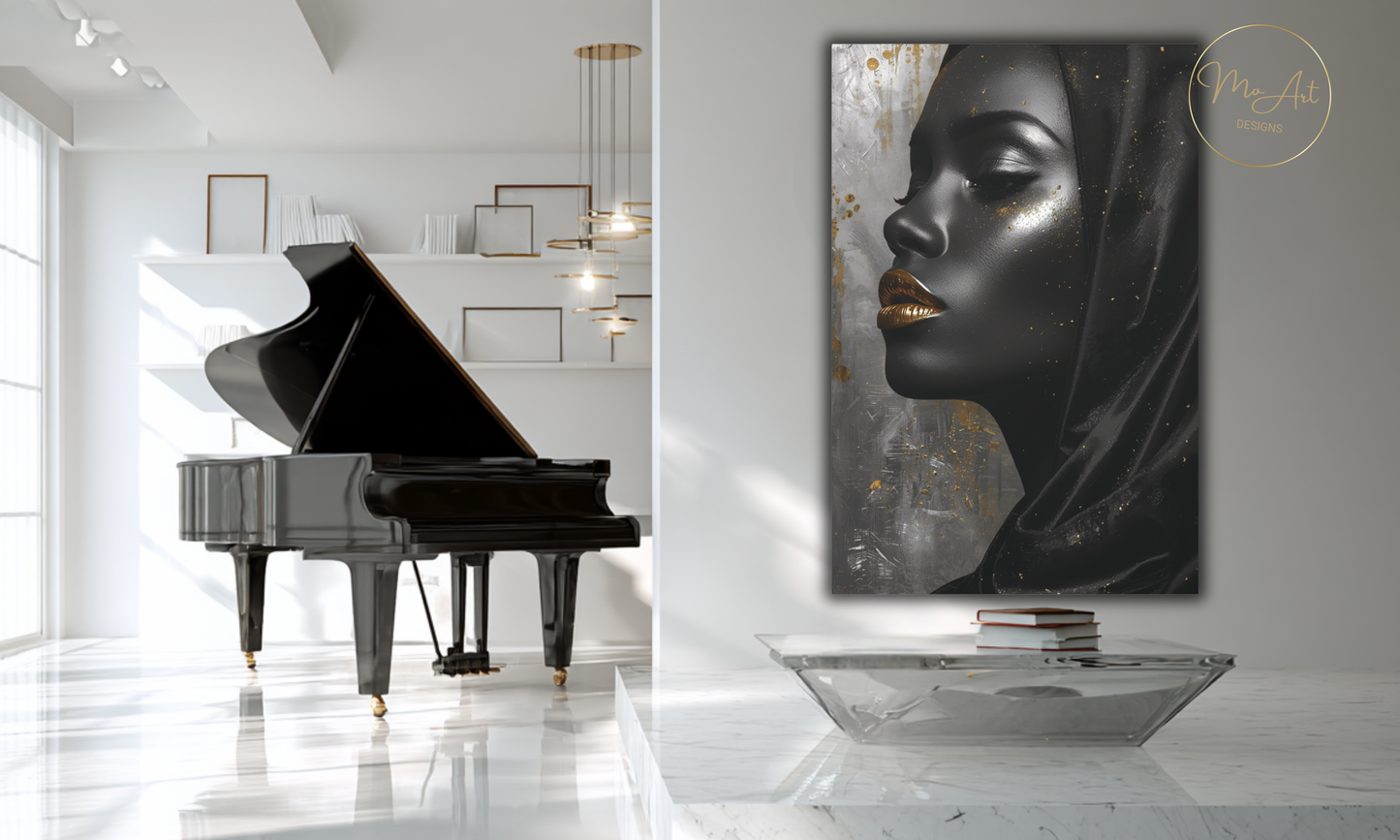 Golden Shadows of Elegance – Canvas Wall Art