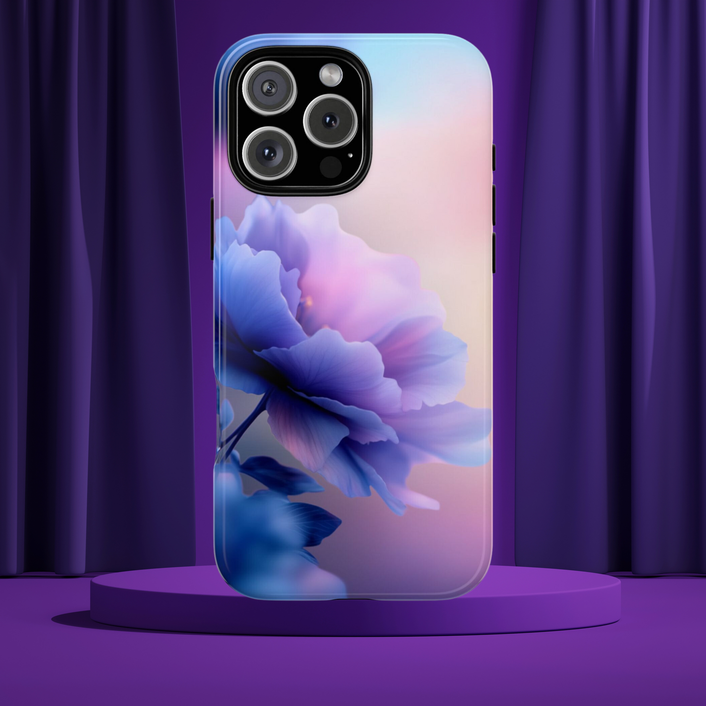 Purple Flower with Sunset - Tough Phone Case