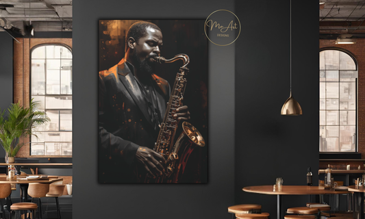 Echoes of Midnight Jazz - Canvas Wall Art