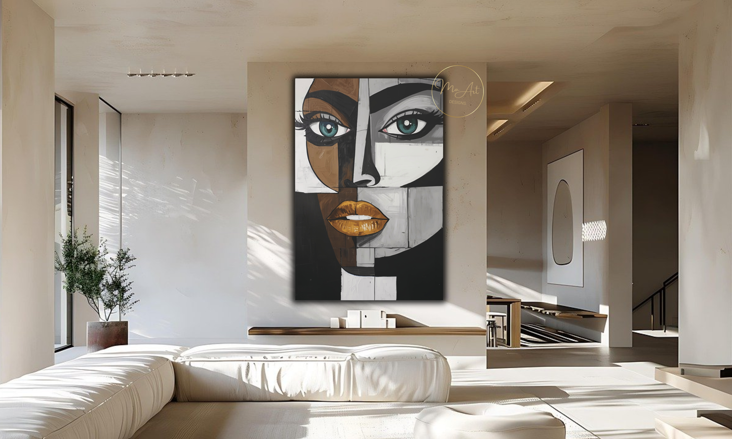 Fragmented Beauty – Abstract Canvas Wall Art