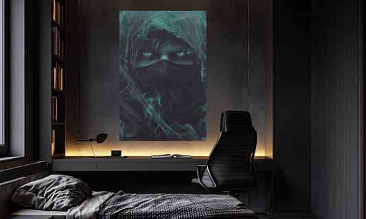 Cloaked Warrior Dark Fantasy Art - Silk Unframed Poster