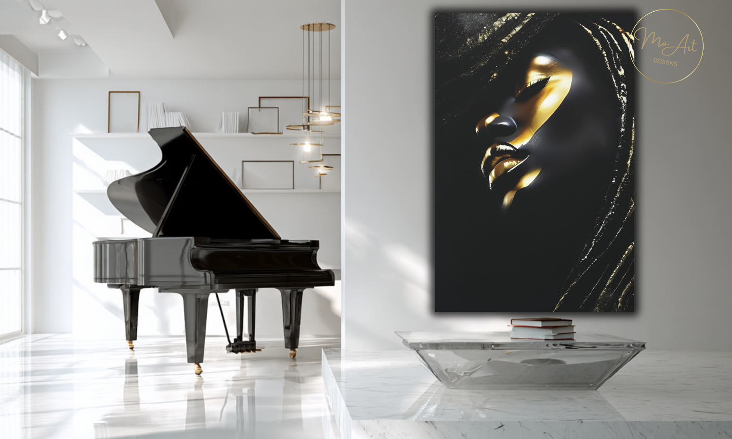 Ebony Glow Luxury Canvas Wall Art