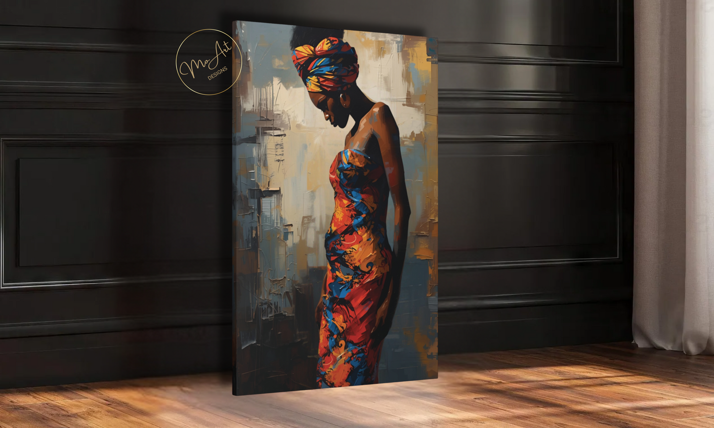 Radiance of Motherhood – Abstract Canvas Wall Art