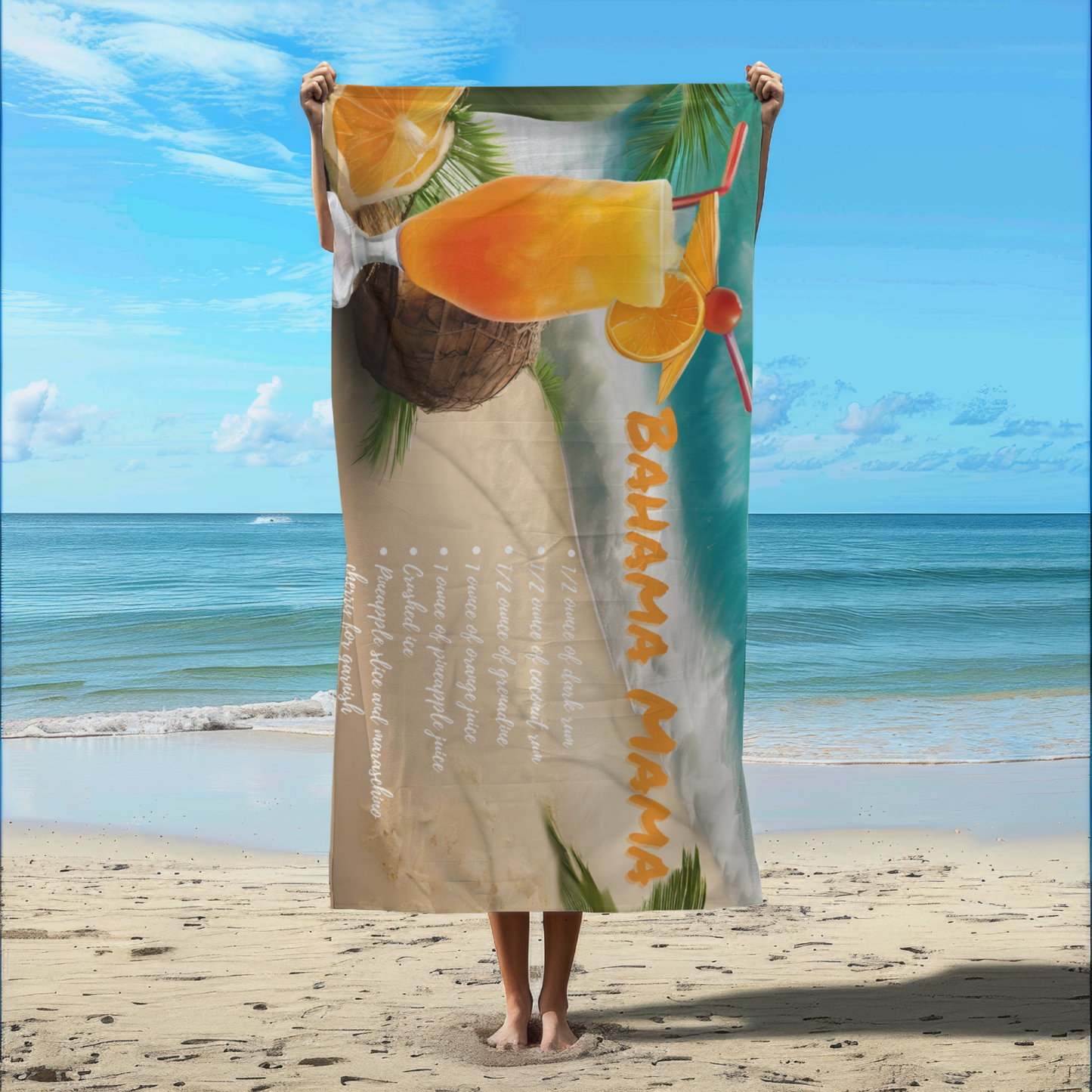 Tropical Vibes: Bahama Mama Bliss Beach Towel