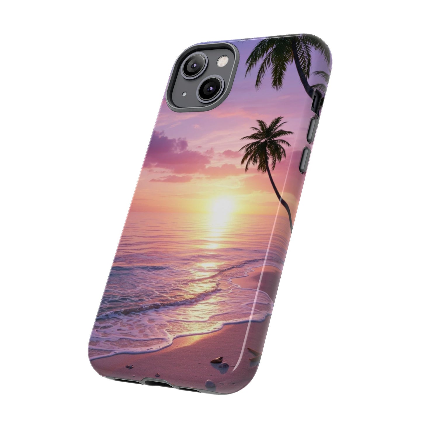 Pink Sunrise over the Ocean - Tough Phone Case - iPhone or Samsung Phones