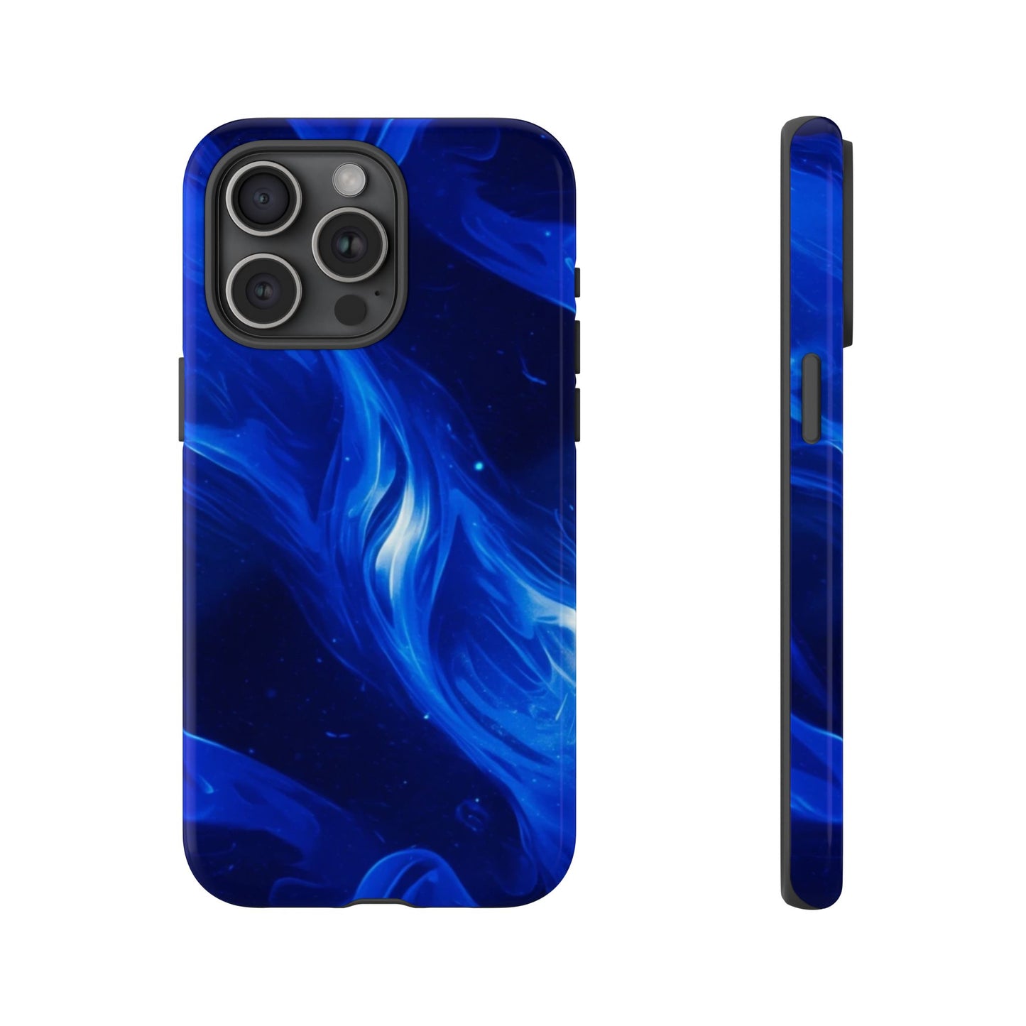 Deep Blue Swirl Design - Tough Phone Case - iPhone or Samsung Phones