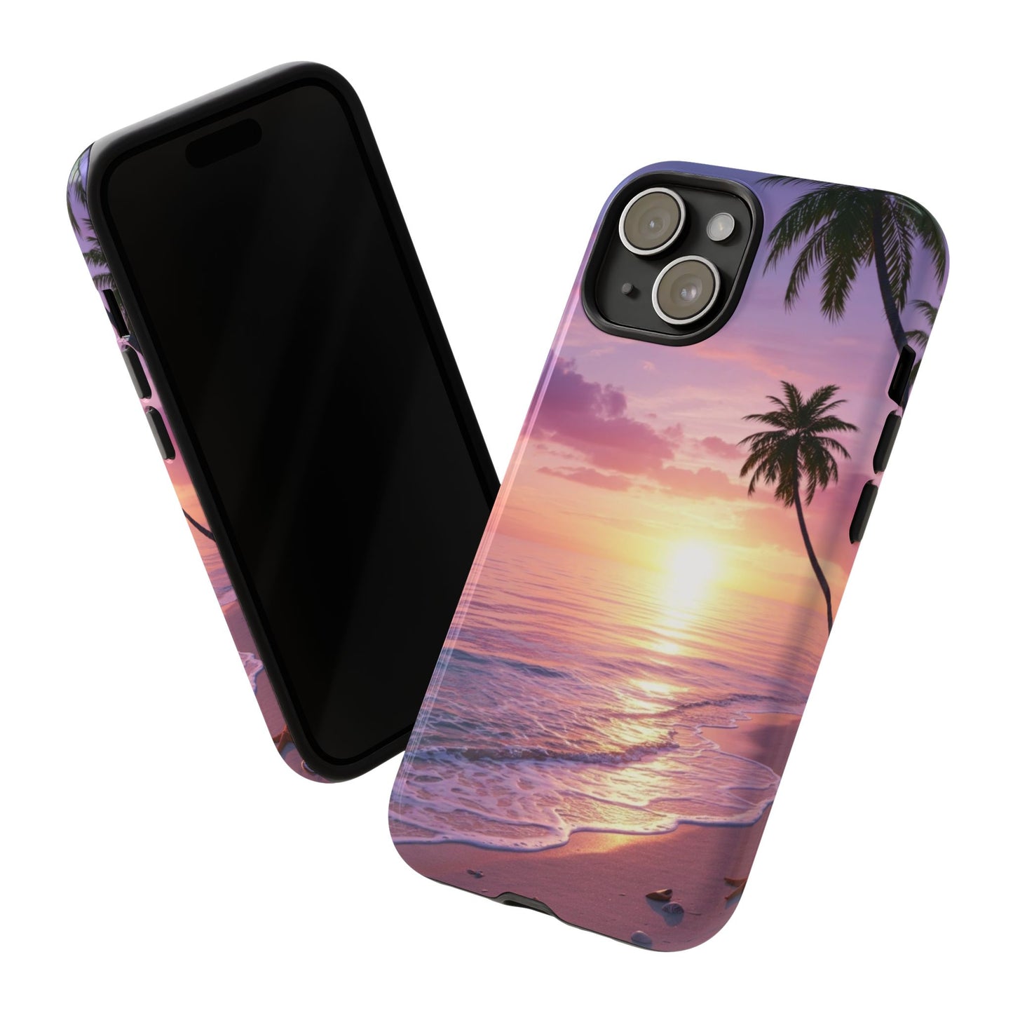 Pink Sunrise over the Ocean - Tough Phone Case - iPhone or Samsung Phones