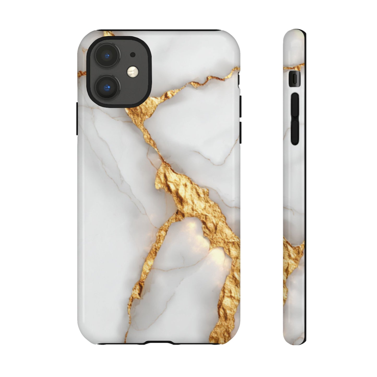 Gold and Marble Design - Tough Phone Case - iPhone or Samsung Phones