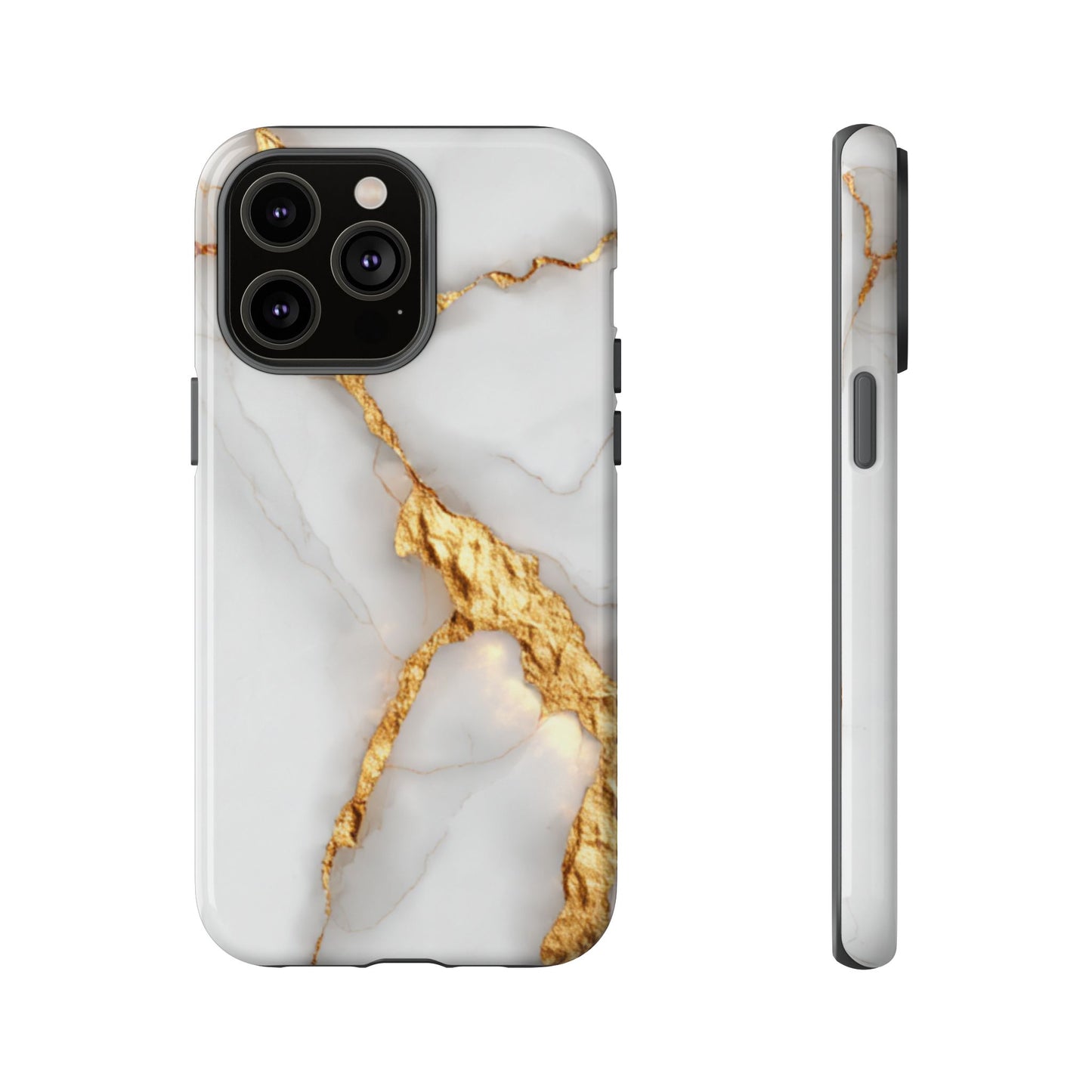 Gold and Marble Design - Tough Phone Case - iPhone or Samsung Phones