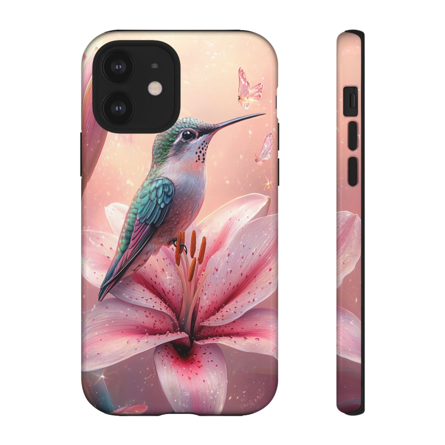 Hummingbird on Pink Lily Phone Case - Tough Case, iPhone Case, Samsung Phone Case