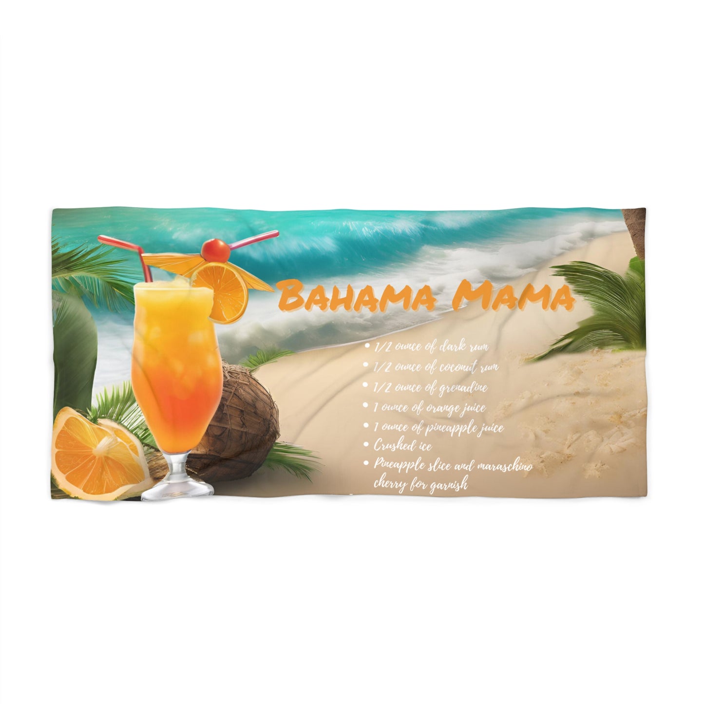 Tropical Vibes: Bahama Mama Bliss Beach Towel