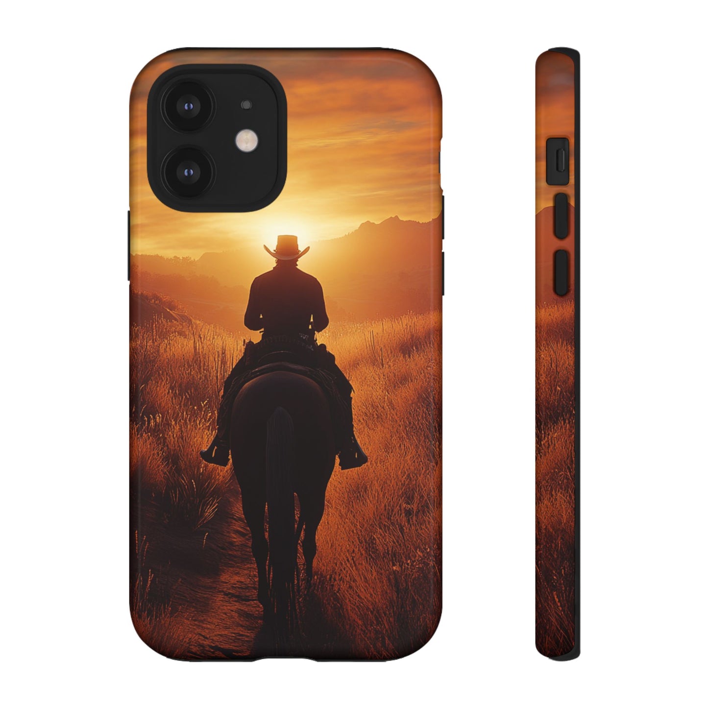 Chasing the Horizon: A Cowboy's Journey into the Sunset -  Phone Case - Tough Case, iPhone Case, Samsung Case, Google Pixel Case