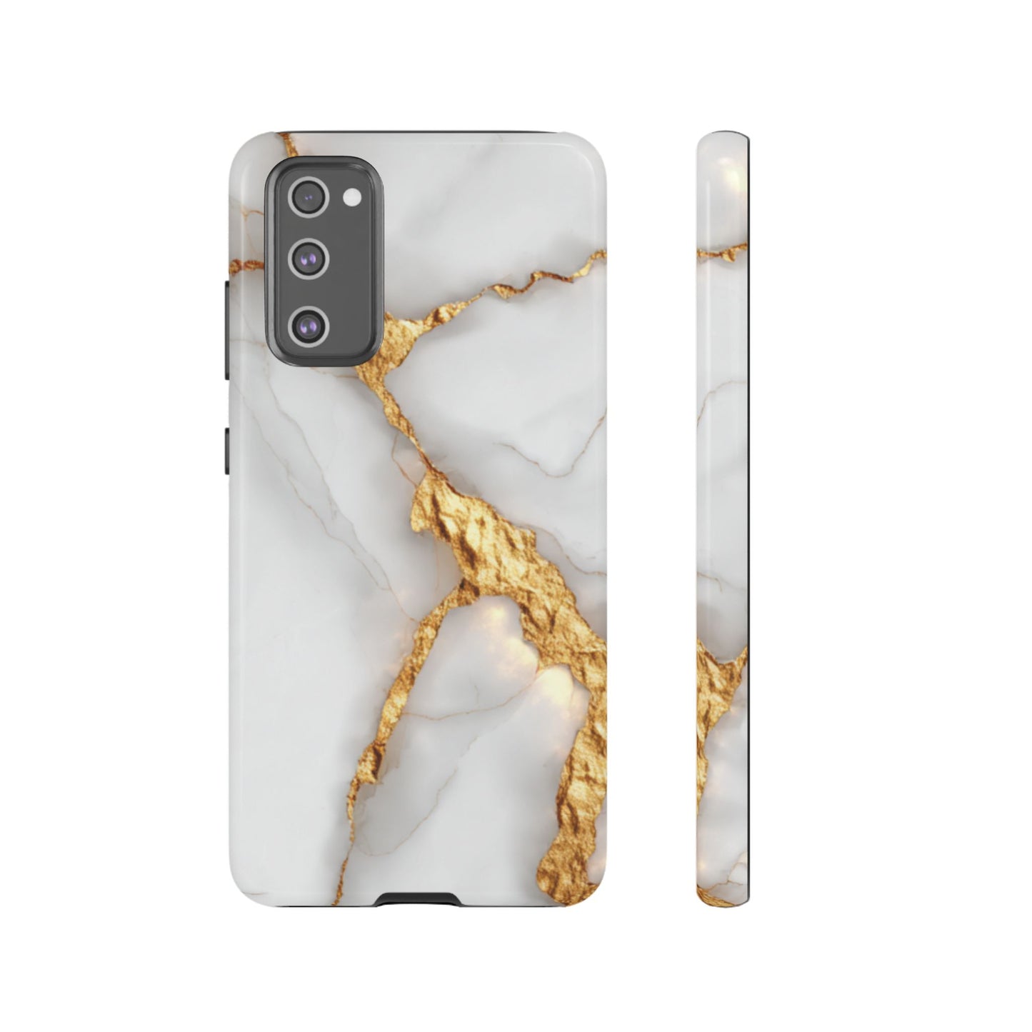 Gold and Marble Design - Tough Phone Case - iPhone or Samsung Phones