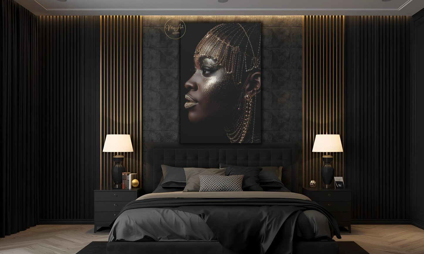 Tribal Gold Canvas Wall Art - Canvas Wall Art