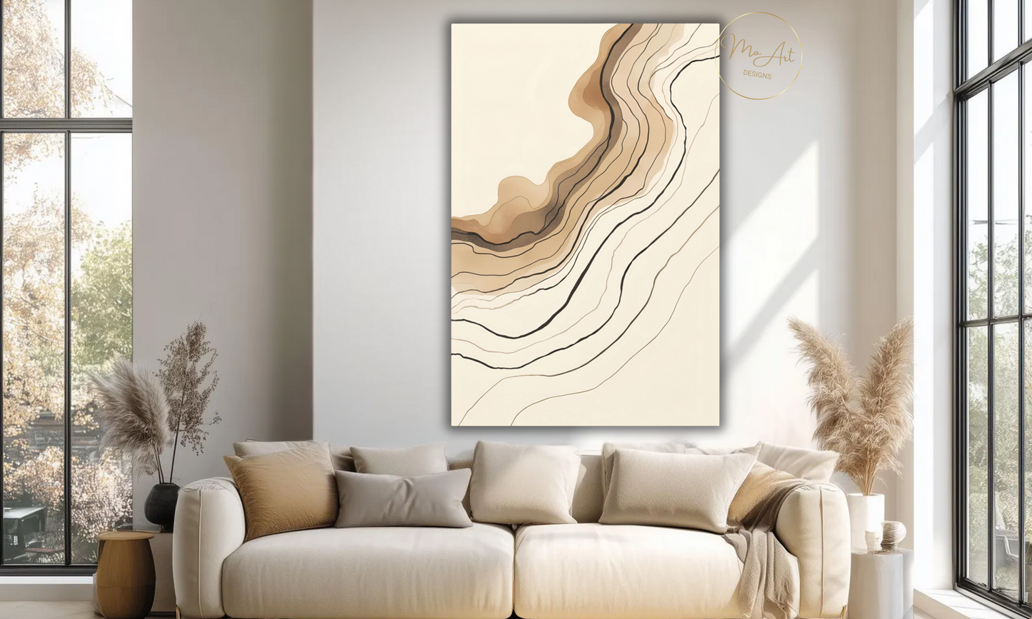 Abstract Line Canvas Wall Art