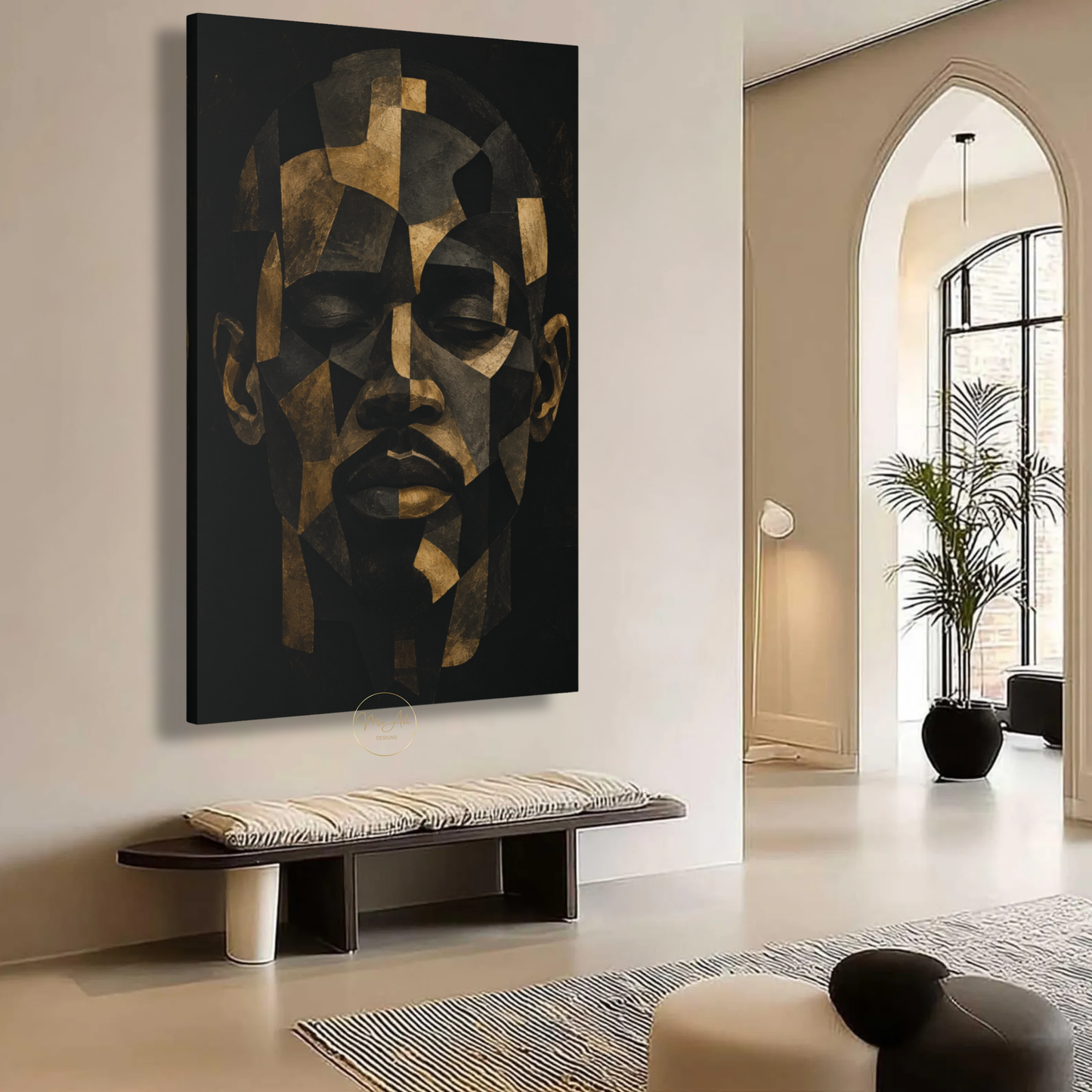 Black Man Wall Art – Pieces of a Man Abstract Afrocentric Canvas Print