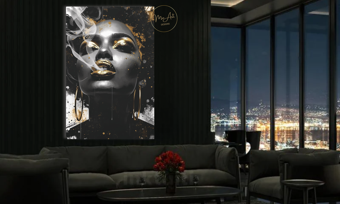 Abstract Smoke & Soul - Canvas Wall Art