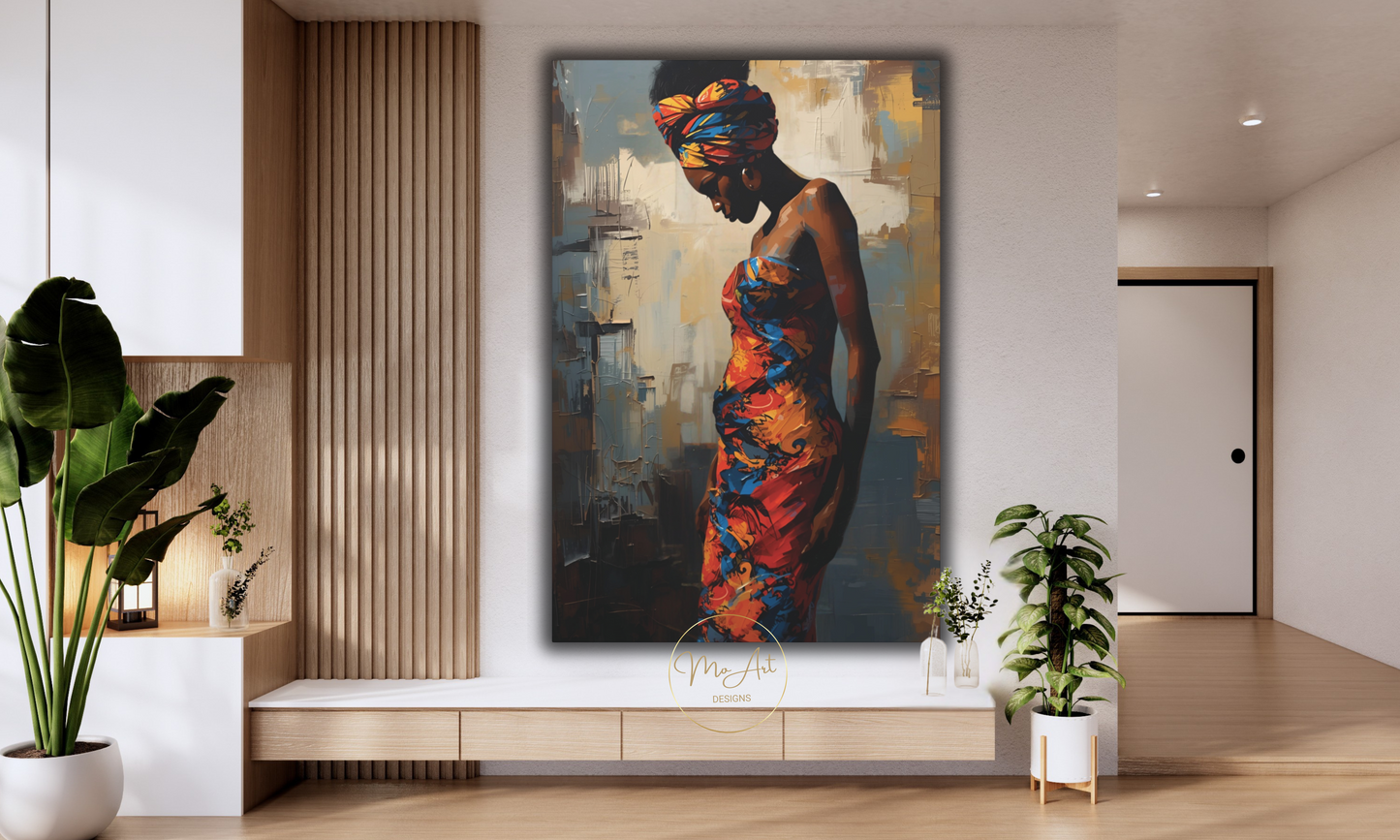 Radiance of Motherhood – Abstract Canvas Wall Art