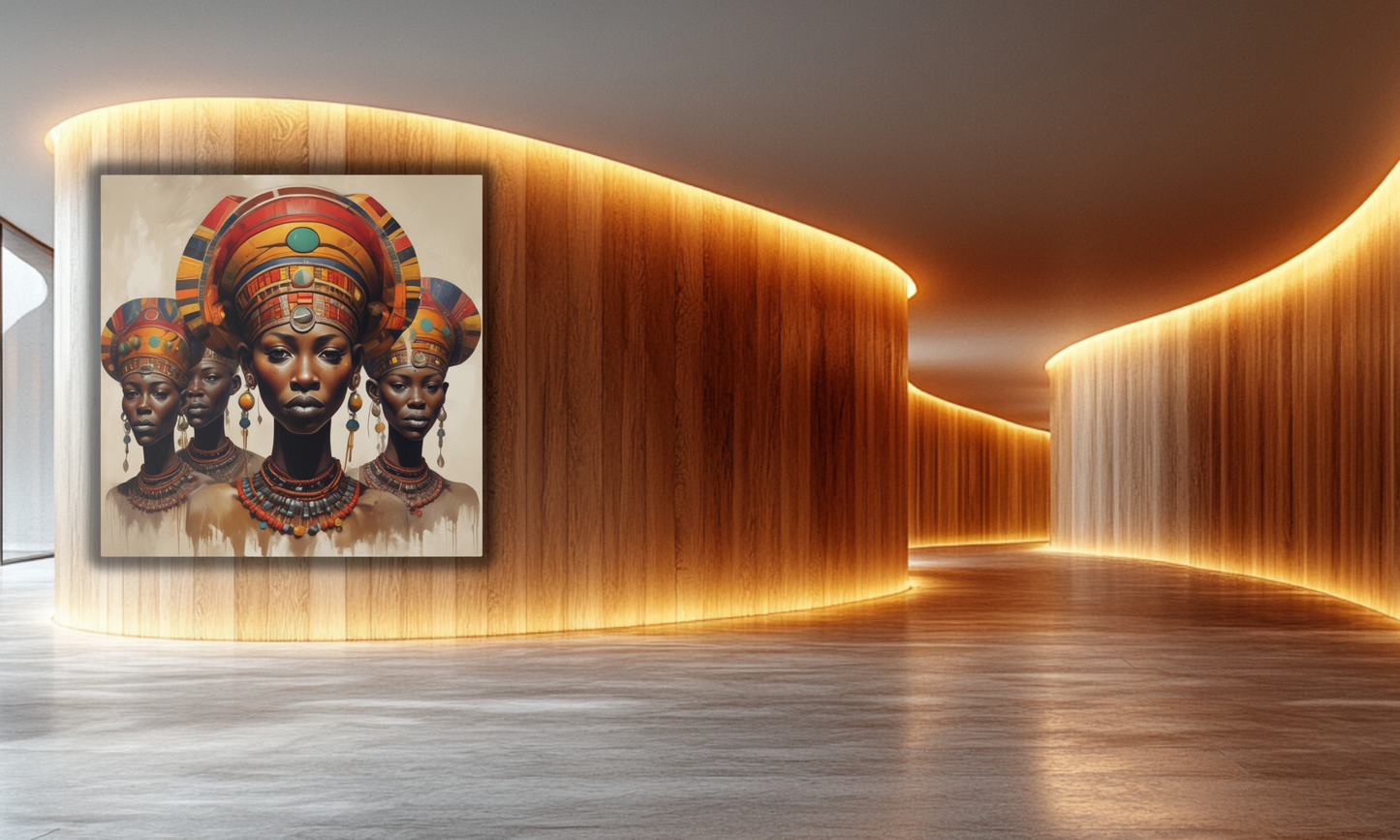 Beautiful African Tribal Women - Canvas Wall Art