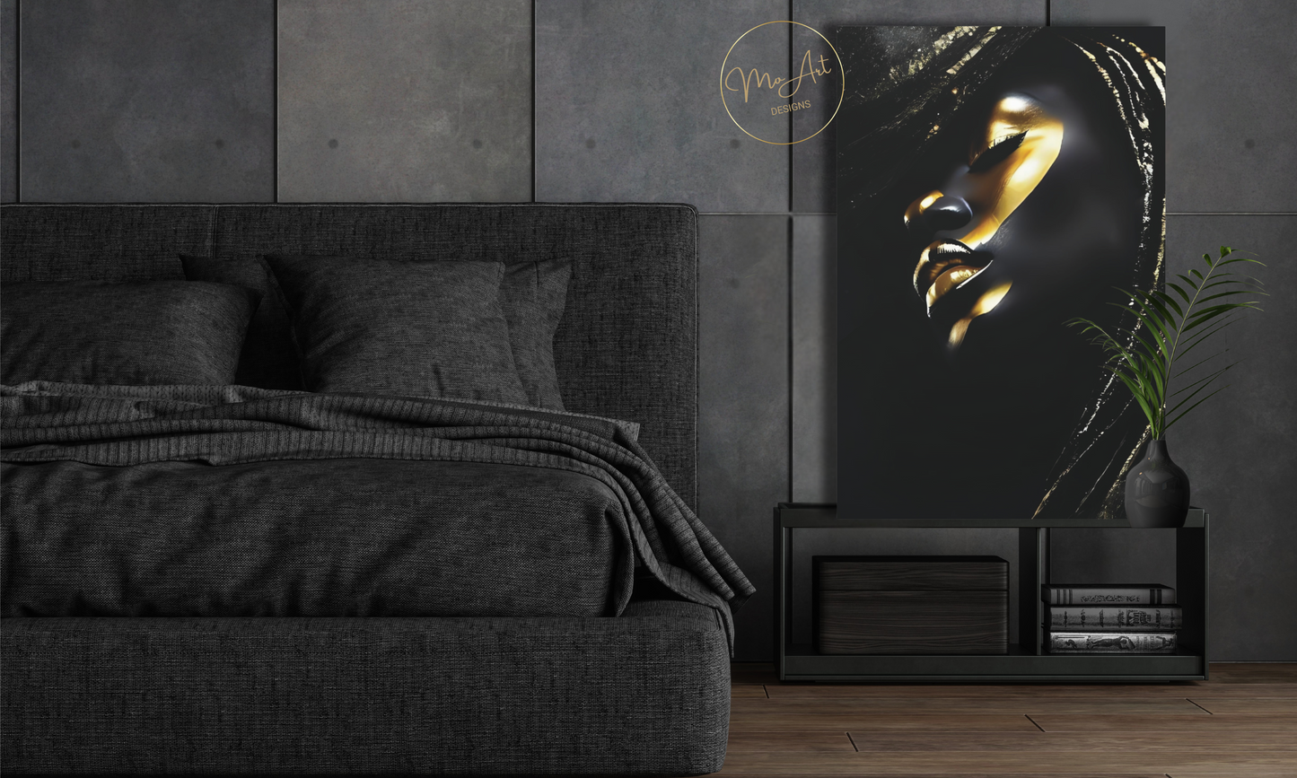 Ebony Glow Luxury Canvas Wall Art