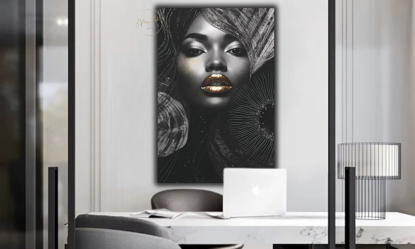 Black Opulence – Glamorous Black Woman Wall Art / Canvas Print