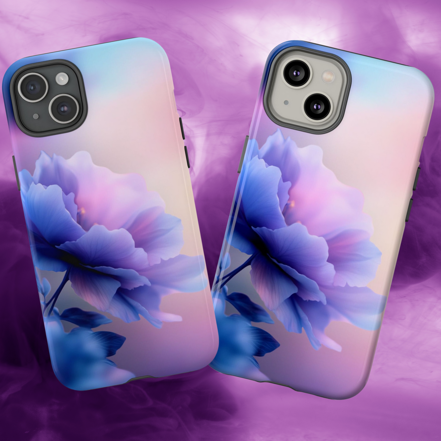 Purple Flower with Sunset - Tough Phone Case