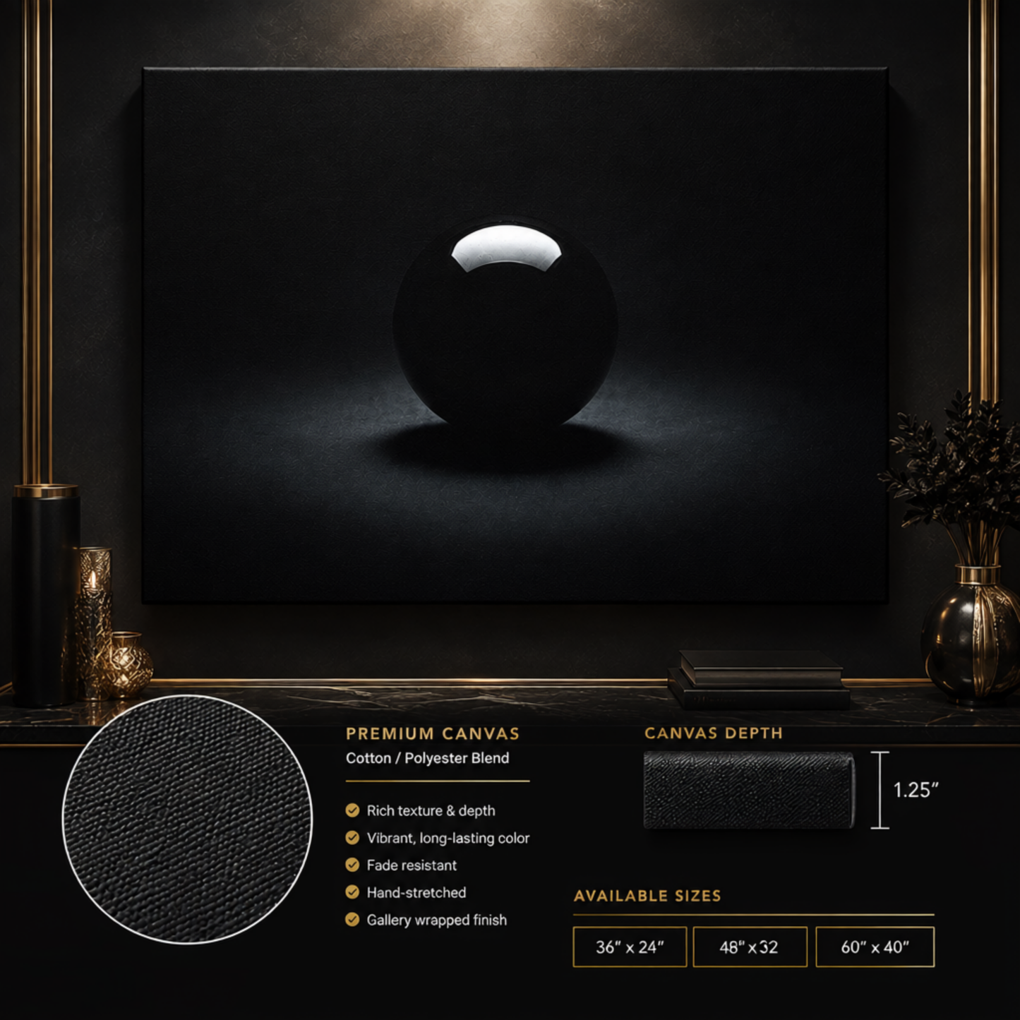 Abstract "Sphere of Silence" Canvas Print | Modern Minimalist Wall Art