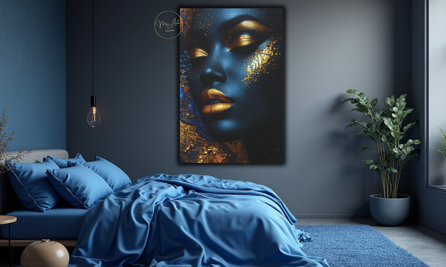 Black Woman Wall Art – Midnight Royalty / Canvas Print