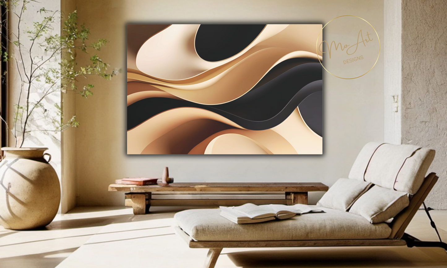 Neutral Abstract Canvas Wall Art