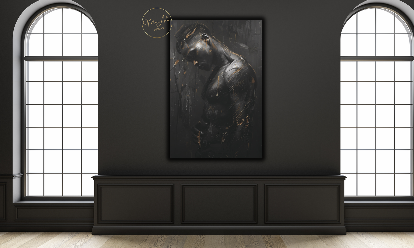Sexy & Sensual Black Man - Canvas Wall Art