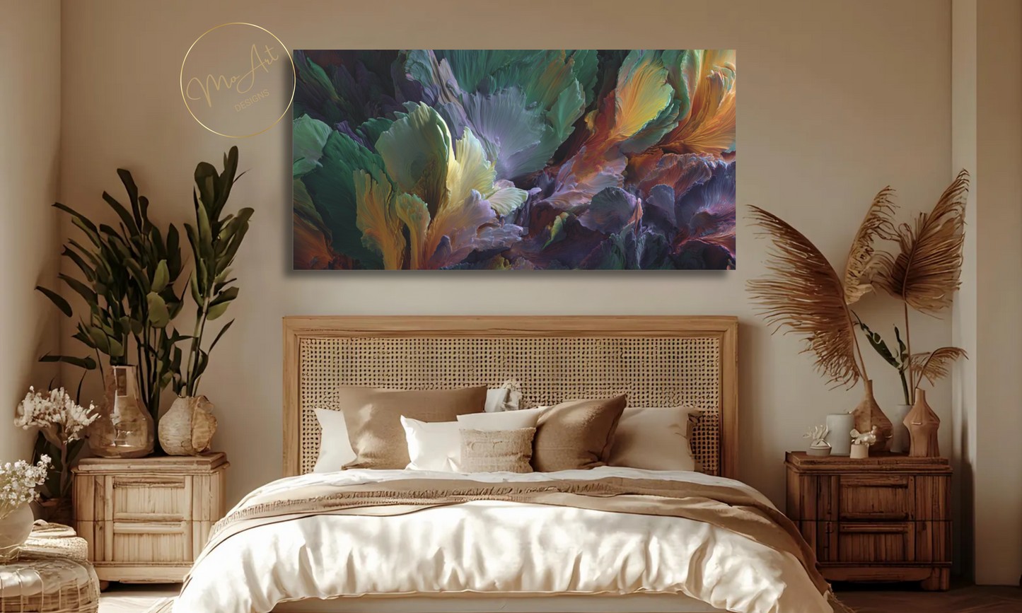 Abstract Floral Design Canvas Wall Art